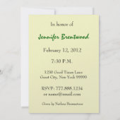 80e verjaardag Uitnodiging Kelly Green Rozen (Achterkant)