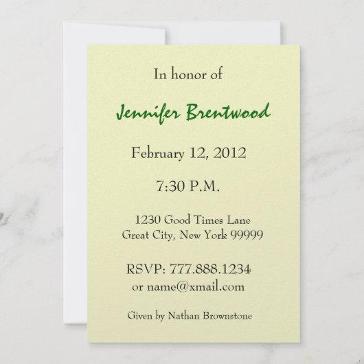 80e verjaardag Uitnodiging Kelly Green Rozen (Achterkant)