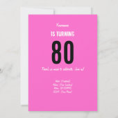 80e verjaardag Uitnodiging - Mam Beauful Hero (Achterkant)