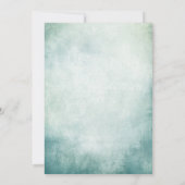 80e verjaardag Uitnodiging Turquoise Blue Gold Adu (Achterkant)