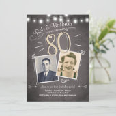 80e Verjaardag Uitnodiging Tweeling Verjaardag CT (Staand voorkant)