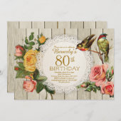 80e verjaardag Uitnodiging Uitnodiging Uitgebreide (Voorkant / Achterkant)