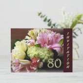 80e verjaardag Uitnodiging van de Partij van de Bl (Staand voorkant)