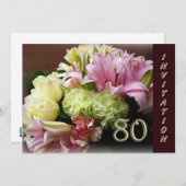 80e verjaardag Uitnodiging van de Partij van de Bl (Voorkant / Achterkant)