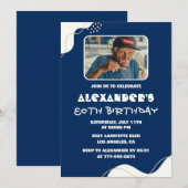 80e verjaardag uitnodigingen Mannen Foto Eenvoudig (Voorkant / Achterkant)