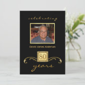 80e verjaardag Uitnodigingen van de Verrassingsdag (Staand voorkant)