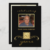 80e verjaardag Uitnodigingen van de Verrassingsdag (Voorkant / Achterkant)