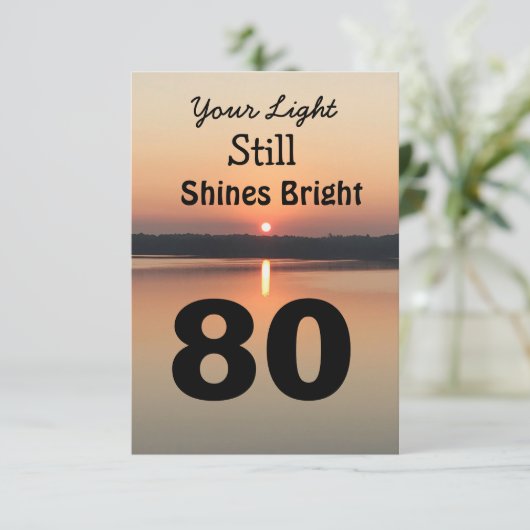 80e verjaardag Uw Lichte Licht Zonneset (Staand voorkant)