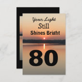 80e verjaardag Uw Lichte Licht Zonneset (Voorkant / Achterkant)
