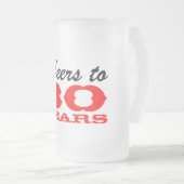 80e verjaardag van Beer Glass | Gift Mok voor mann (Voorkant rechts)