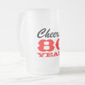 80e verjaardag van Beer Glass | Gift Mok voor mann (Voorkant links)