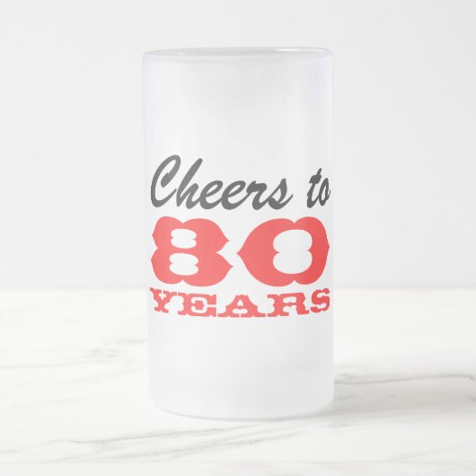 80e verjaardag van Beer Glass | Gift Mok voor mann (Center)