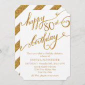 80e verjaardag van de achttigste verjaardag van de kaart (Voorkant / Achterkant)