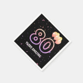 80e verjaardag van de ballonnen en Confetti Servet (Hoek)