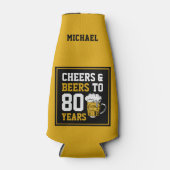 80e verjaardag van de Cheers & Beers tot 80 jaar Flesjeskoeler (Voorkant)