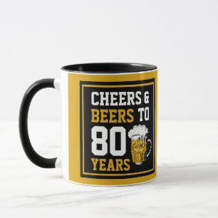 80e verjaardag van de Cheers & Beers tot 80 jaar Mok