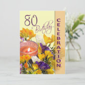 80e verjaardag van de feestdag kaart (Staand voorkant)