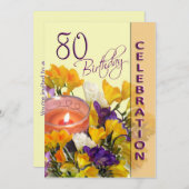 80e verjaardag van de feestdag kaart (Voorkant / Achterkant)