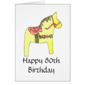 80e verjaardag van de geboortekaart (Voorkant)