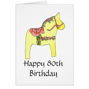 80e verjaardag van de geboortekaart