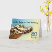 80e verjaardag van de geboortekaart kaart (Gele Bloem)