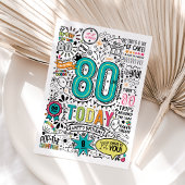80e verjaardag van de geboortekaart kaart