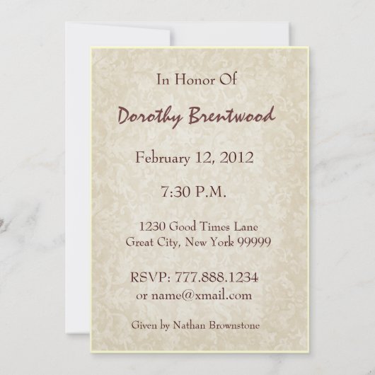 80e verjaardag van de goudbloem kaart (Achterkant)