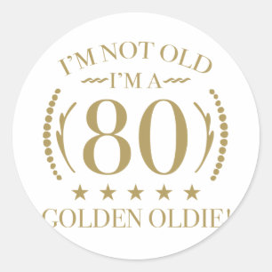 80e verjaardag van de Gouden Oldie Ronde Sticker