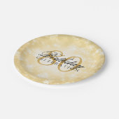 80e verjaardag van de gouden winter papieren bordje (Gekanteld)