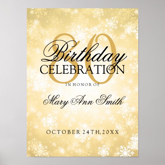 80e verjaardag van de gouden winter poster (Voorkant)