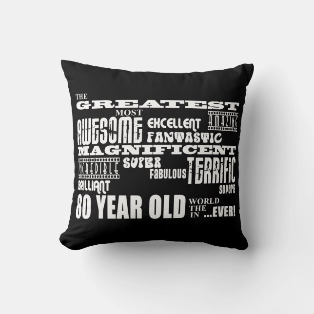 80e verjaardag van de grootste 80-jarige verjaarda kussen (Voorkant)