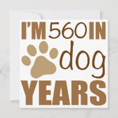 80e verjaardag van de hond kaart (Voorkant)