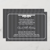 80e verjaardag van de legante uitnodiging (Voorkant / Achterkant)