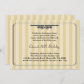 80e verjaardag van de legante uitnodiging (Voorkant / Achterkant)