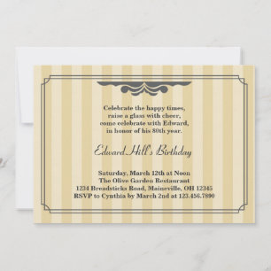 80e verjaardag van de legante uitnodiging