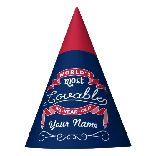 80e verjaardag van de meest leefbare 80-jarige 80- feesthoedjes (Voorkant)