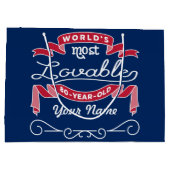 80e verjaardag van de meest leefbare 80-jarige 80- large cadeautasje (Achterkant)