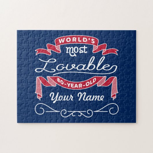 80e verjaardag van de meest leefbare 80-jarige 80- legpuzzel (Horizontaal)