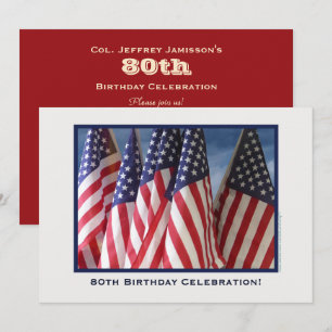 80e verjaardag van de Patriottische Amerikaanse vl Kaart