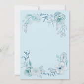 80e verjaardag van de Stusty Blue Waterverf Floral Kaart (Achterkant)