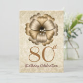 80e verjaardag van de uitnodiging tot goudbloem (Staand voorkant)