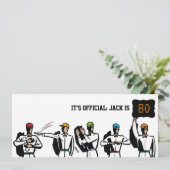 80e verjaardag van de uitnodiging van de Birthday  (Staand voorkant)