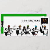 80e verjaardag van de uitnodiging van de Birthday  (Voorkant / Achterkant)