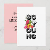 80e verjaardag van de uitnodiging van de Birthday  (Voorkant / Achterkant)