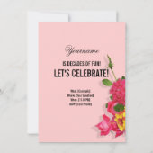 80e verjaardag van de uitnodiging van de Birthday  (Achterkant)