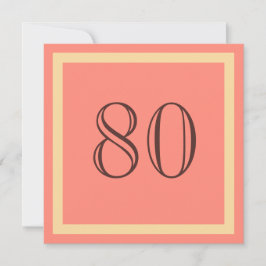 80e verjaardag van de uitnodiging van de Birthday