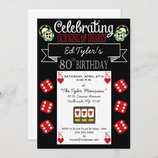 80e verjaardag van de uitnodiging van de koning va (Voorkant / Achterkant)