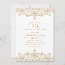 80e verjaardag van de unieke Golden Lace Kaart