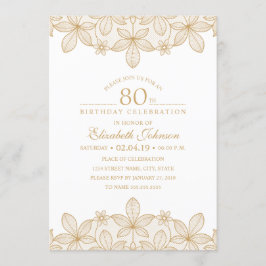 80e verjaardag van de unieke Golden Lace Kaart