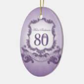 80e verjaardag van de verjaardag van de gepersonal keramisch ornament (Links)